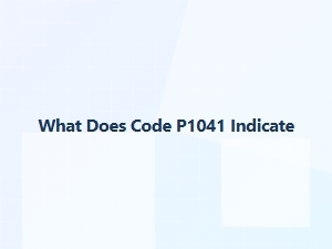 What Does Code P1041 Indicate